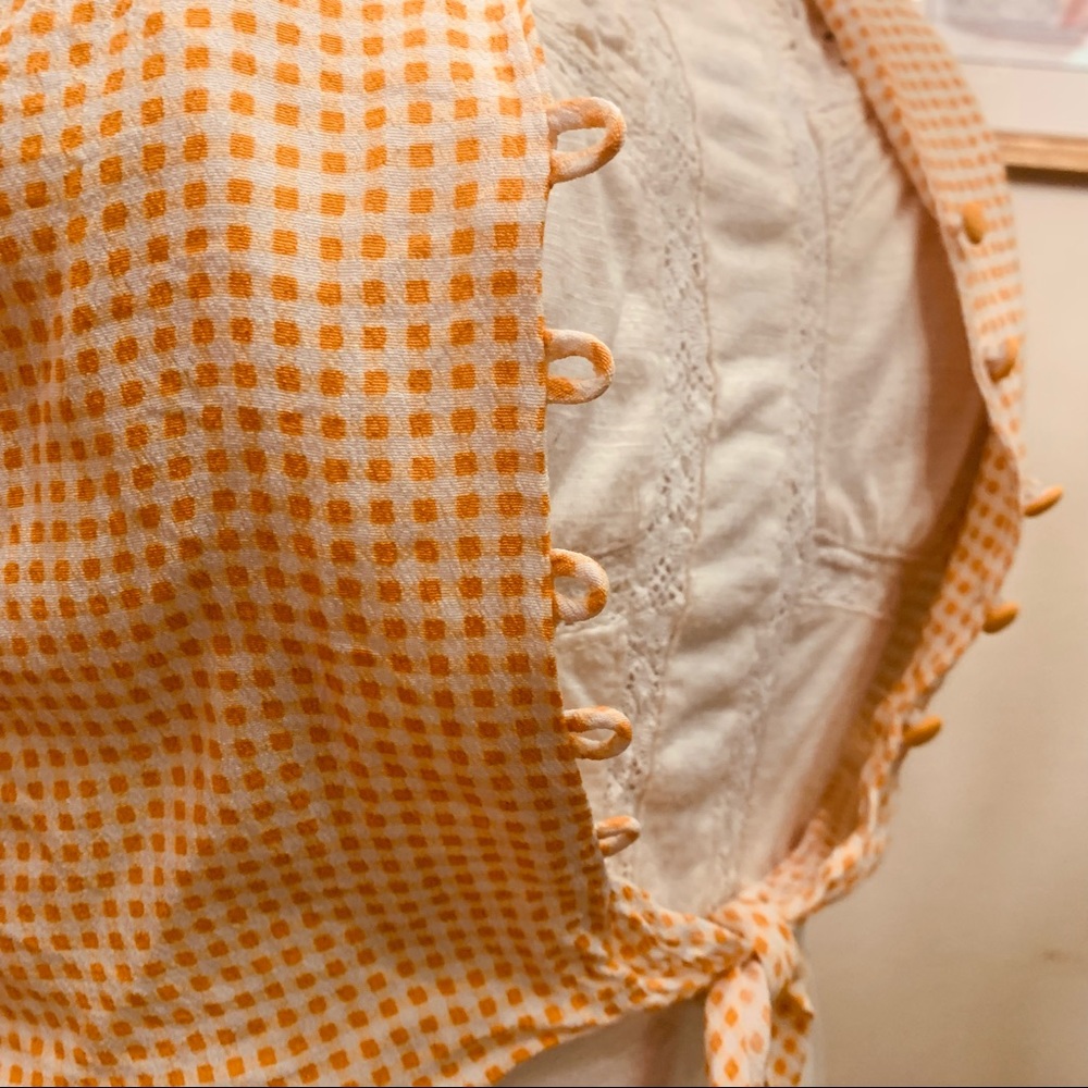 Creamsicle Gingham Crop Top - Picture 3 of 9